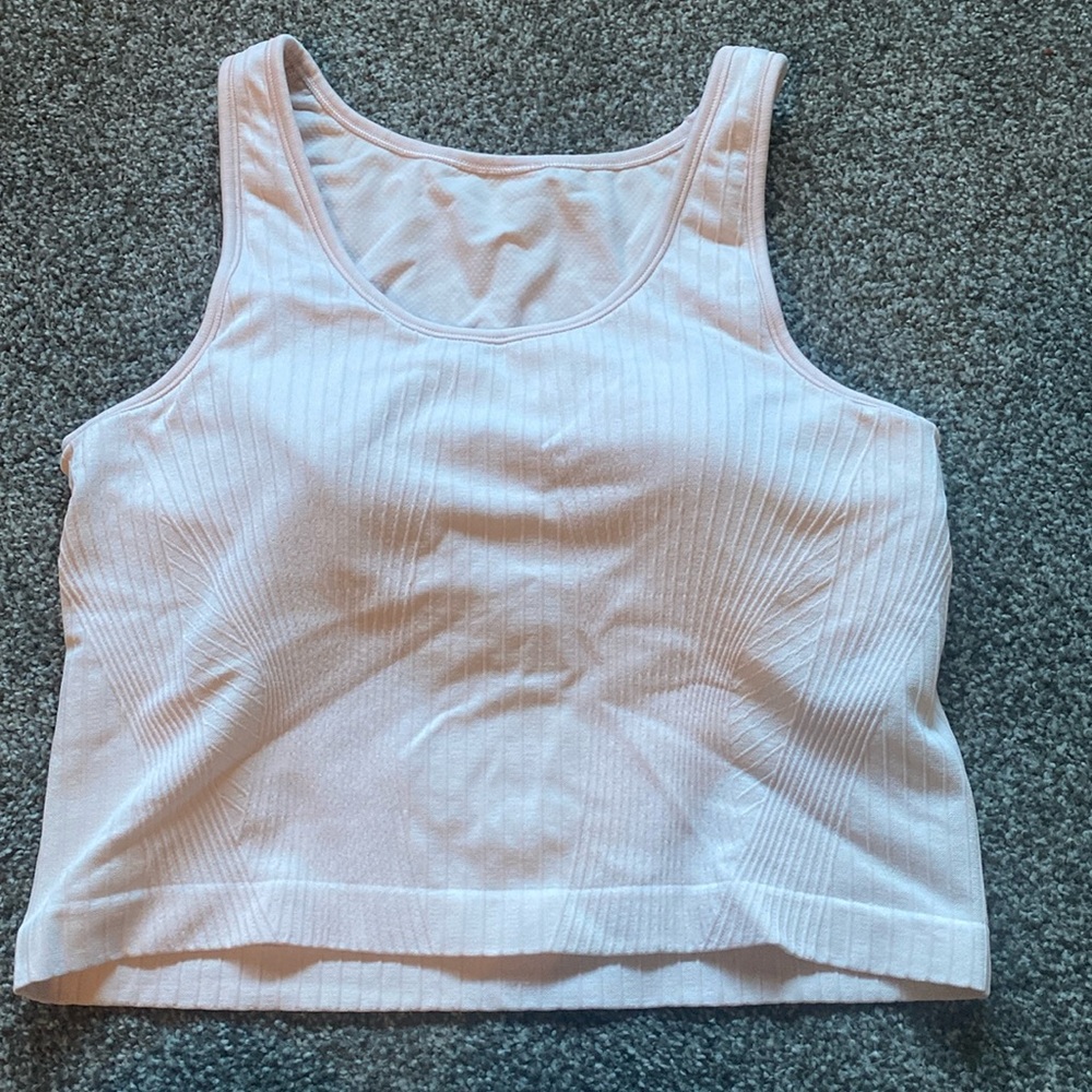 Lululemon Strawberry Milkshake Ebb To Street Cropped tank
